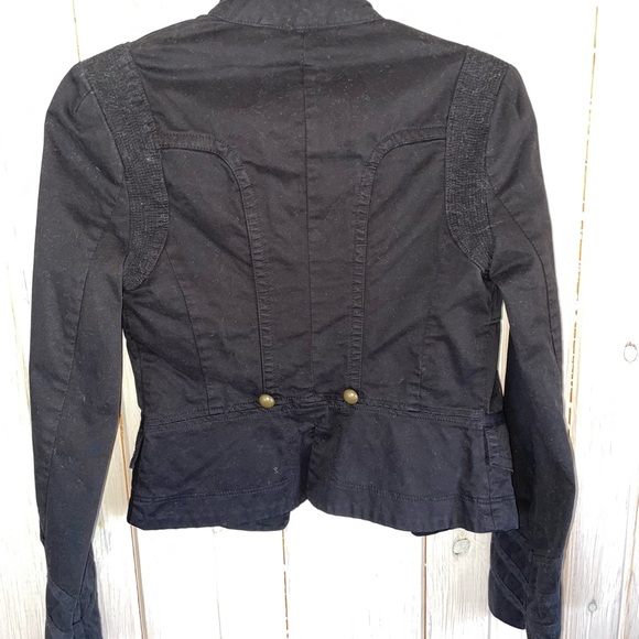 NWT Willow & Clay Military style Blk Jacket XS - Picture 2 of 6